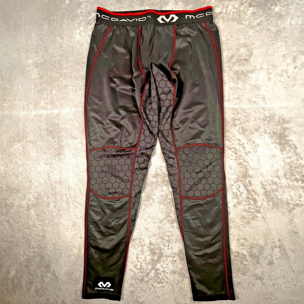 McDavid Compression Pants Men's XL Black Honeycomb-Textured Panels